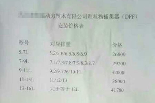 dpf配件多少钱,装dpf一般多少钱