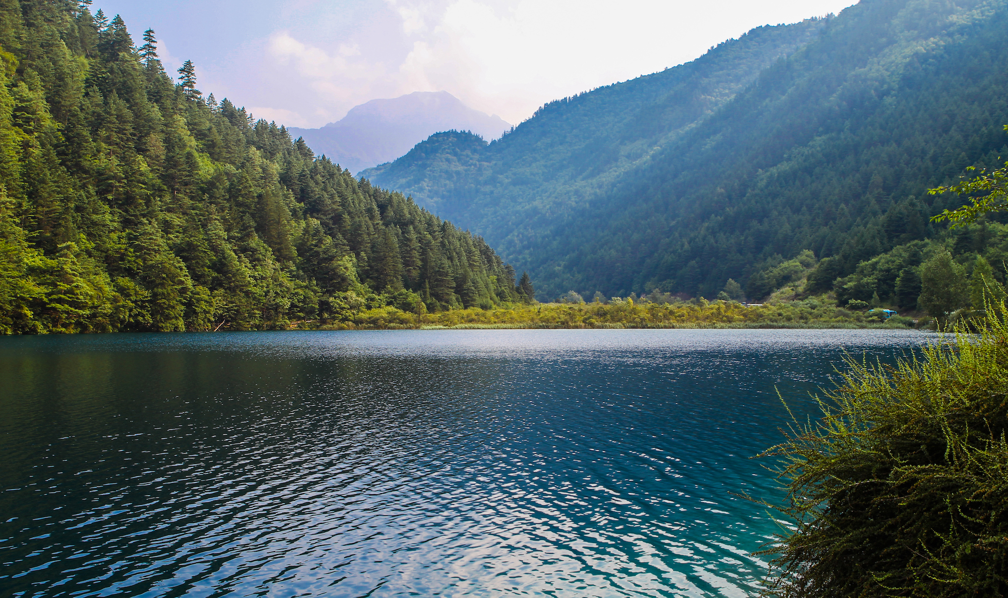地震前的九寨沟美景,航拍地震前九寨沟所有景点