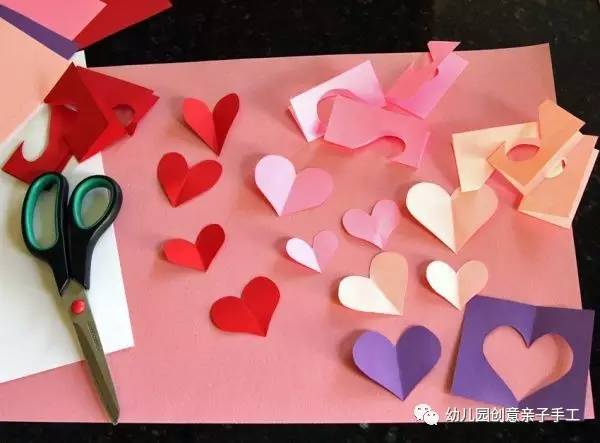 爱心简单折纸手工幼儿园,3-6岁幼儿折纸手工爱心