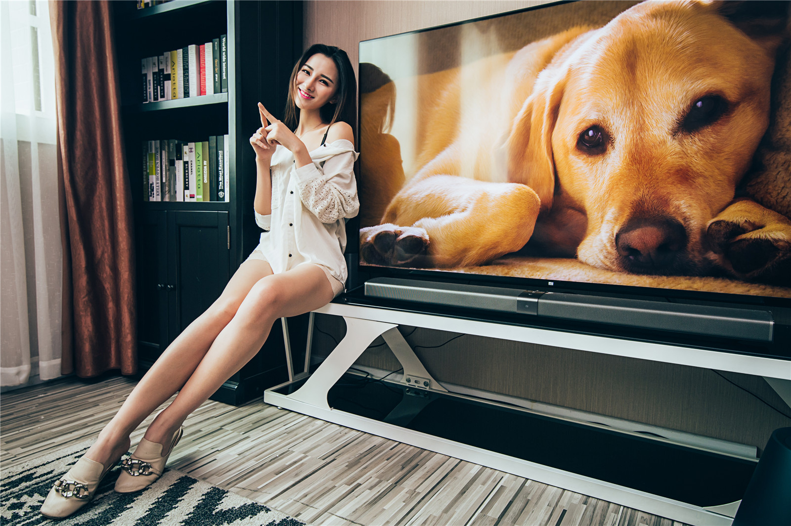 小米电视465寸全面屏旗舰版,小米电视4a