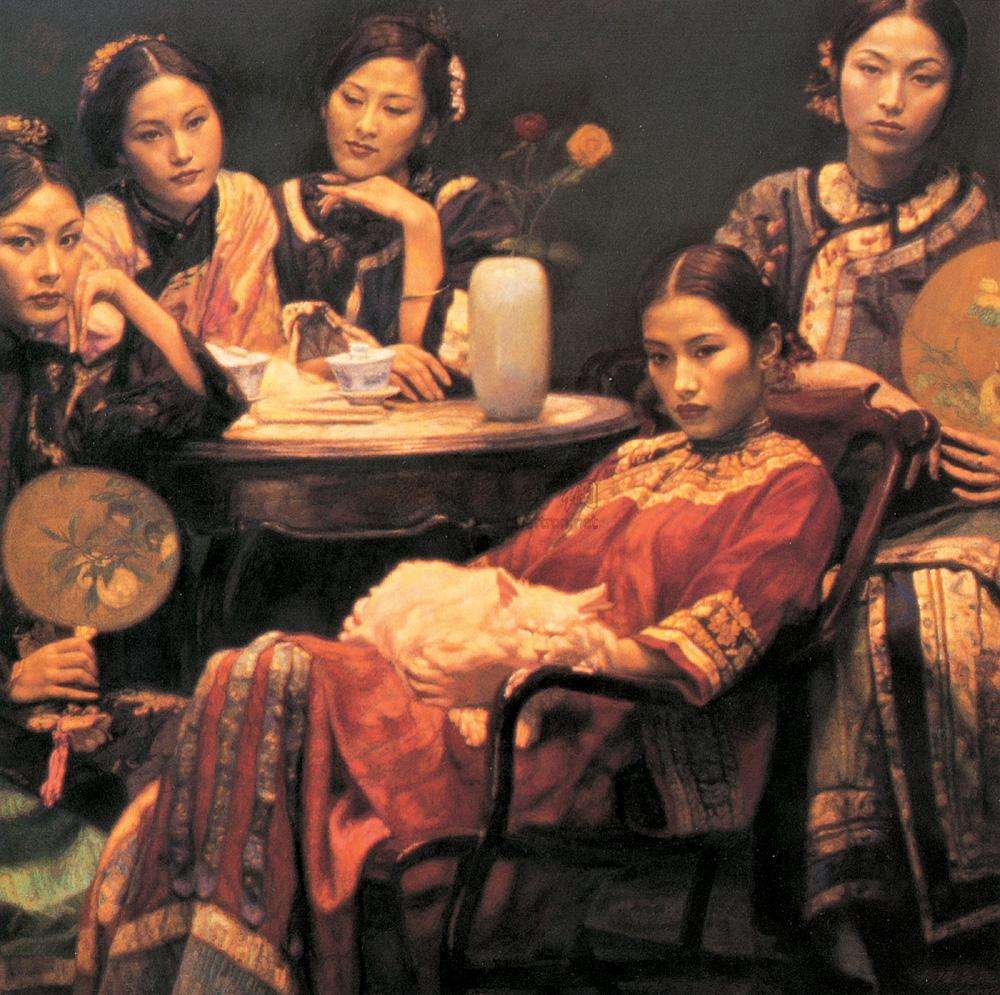 张小玉国画作品欣赏,中国当代实力派画家女人画