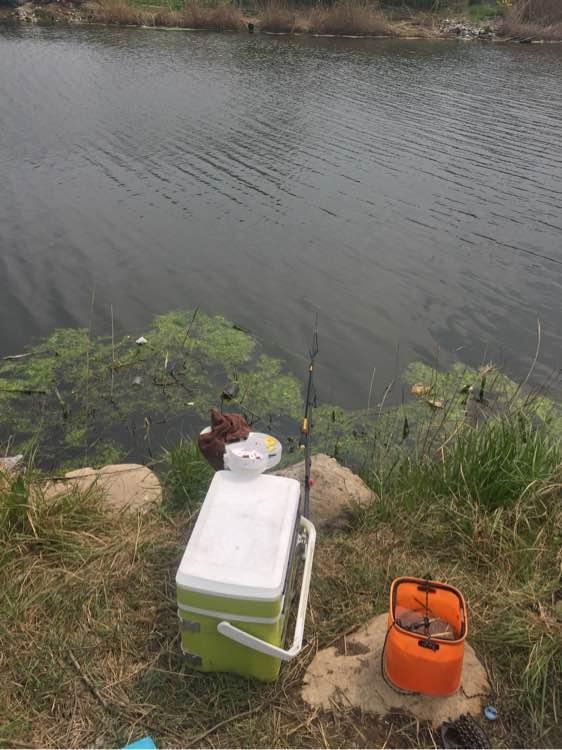 上班绑鱼钩，午休去钓鱼，因为工作耽搁了钓鱼，太不值！