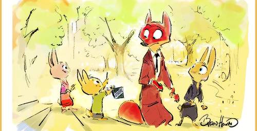 《疯狂动物城》|引爆朋友圈的好玩细节（附表情包和手绘原稿）