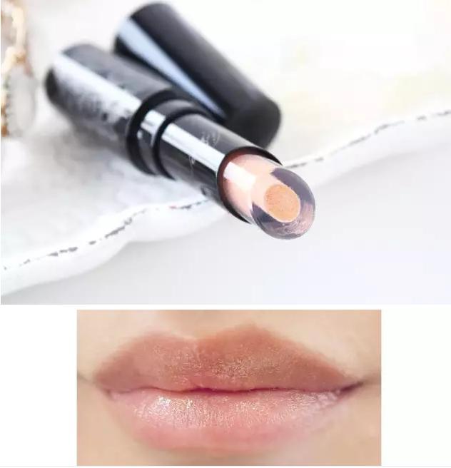 变色唇膏babi试色,日本原装进口变色润唇膏