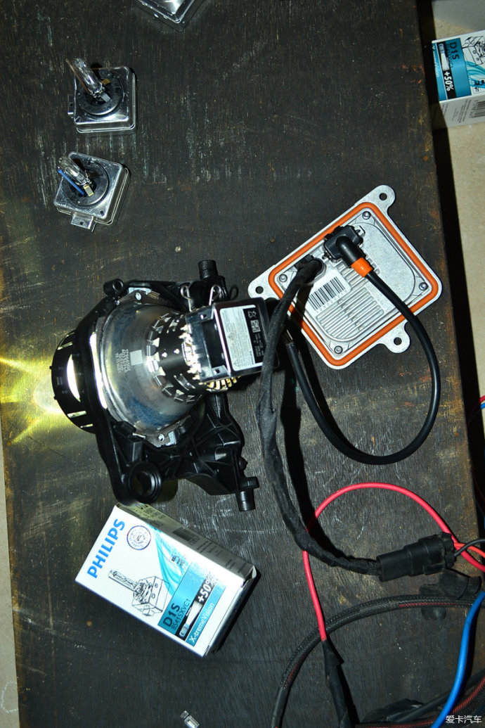 北极星车灯改造,北极星改灯图片
