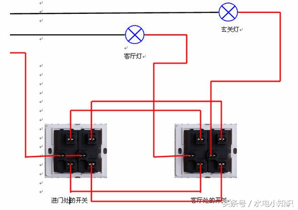 三联双控开关单控接线方法,三联双控开关当单控用怎么接