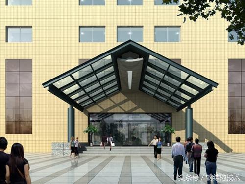 小型钢结构雨篷梁,钢结构雨篷