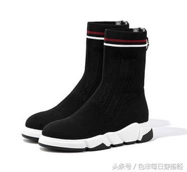 秋冬必备引领时尚袜子靴,袜子靴新款百搭