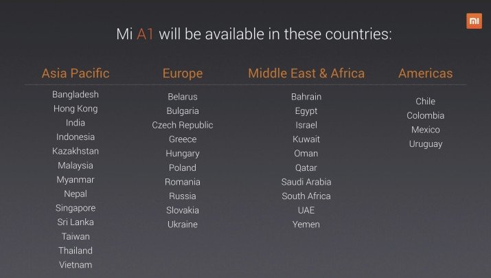 曲线救国?小米A1携手谷歌AndroidOne杀入全球多个市场!