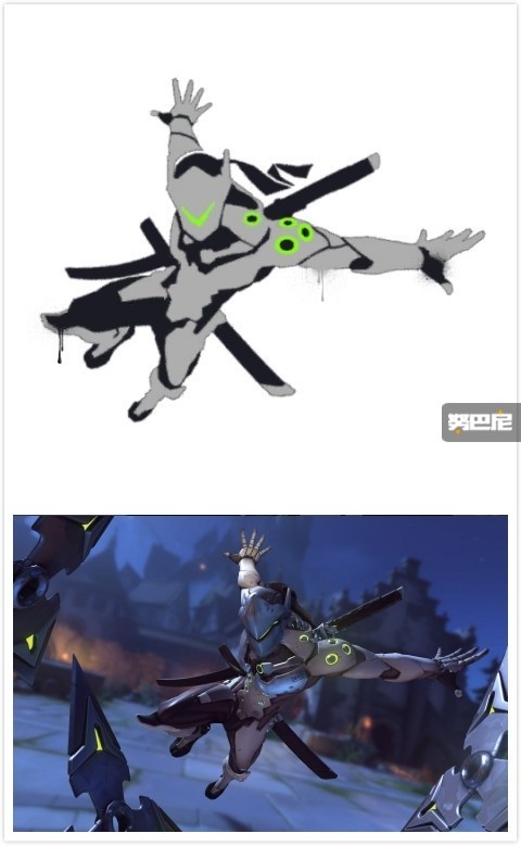 守望先锋英雄设计细节与彩蛋分析：源氏喷漆篇