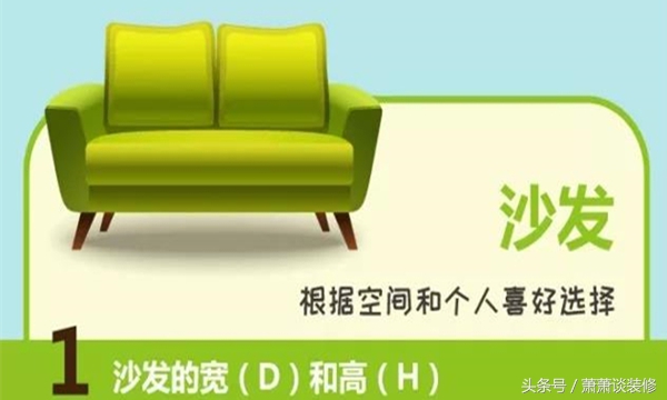 装修各种家具尺寸图,实用家具搭配效果图