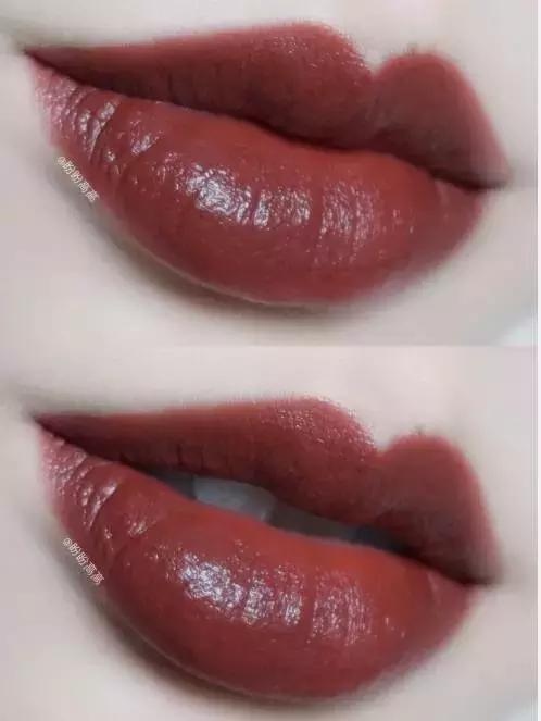 枫叶砖红色带着红棕调的口红,枫叶脏橘色口红