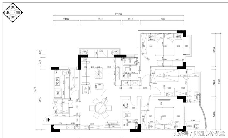 137平三室两厅两卫法式轻奢风,118平三室两厅两卫简美风格