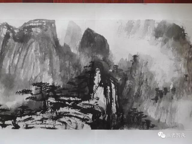 千峰竞秀国画,最美山水图黄山