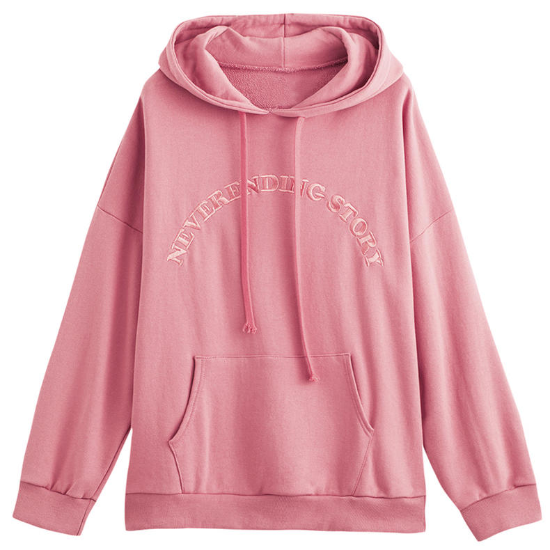 新款加绒加厚保暖连帽卫衣男长袖,女高中生加绒连帽卫衣12-15岁