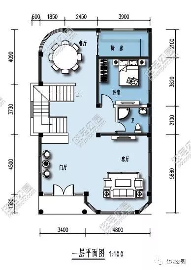 十佳最美农村别墅三层7x12米,农村别墅户型设计大全