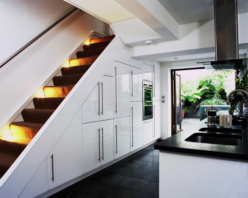 一楼有楼梯的房子怎么装修,40平方公寓楼中楼楼梯款式