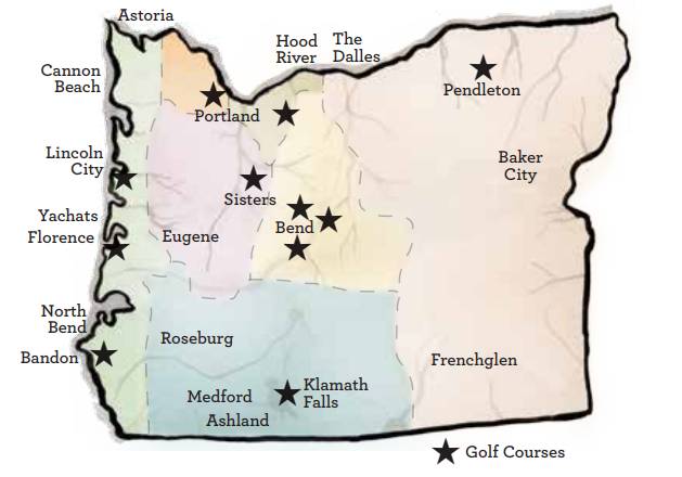 欣赏一下高尔夫球场美景,俄勒冈ncaa球场