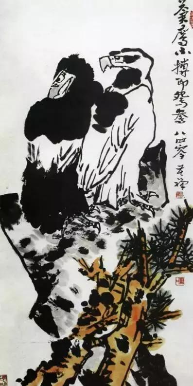 国画写实鹰怎么画,国画画鹰的技法