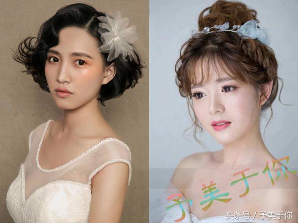 短发新娘仙气造型,最近很火的新娘发型短发