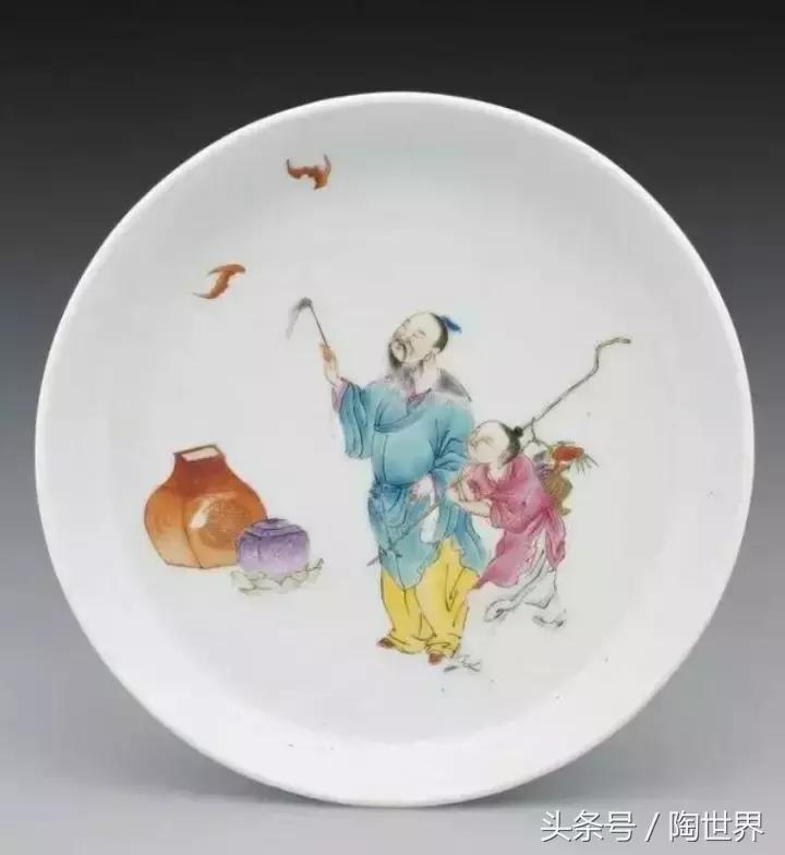 清雍正景德镇窑粉彩蝠桃纹瓶人物,清雍正景德镇窑粉彩蝠桃纹瓶拍卖