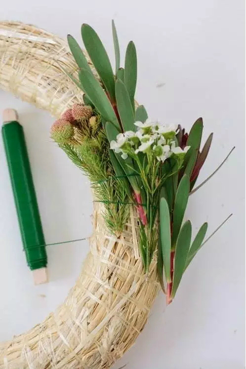 花艺视频教程气球鲜花,嘉星圣诞花环diy