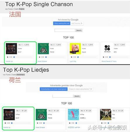 西洋粉丝就吃这味！BAP新歌登iTunes14个欧洲国第一