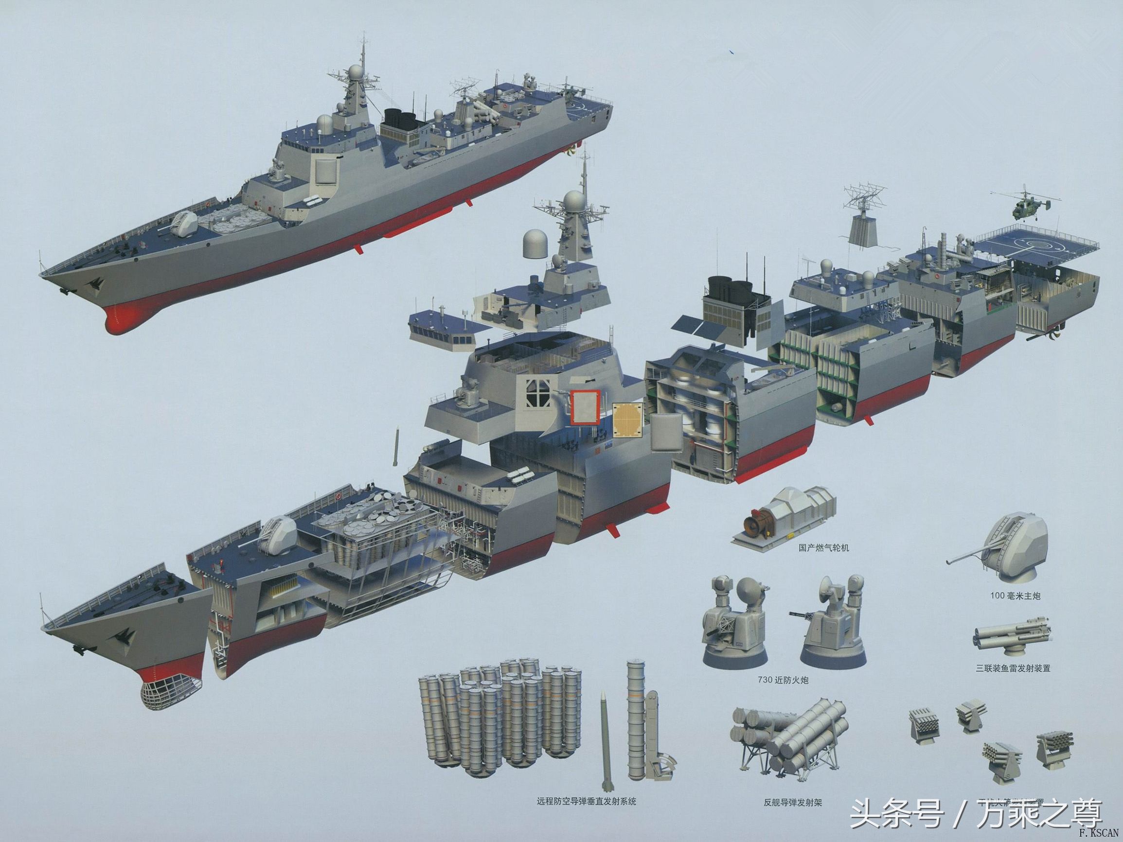 89种世界军舰结构剖面图