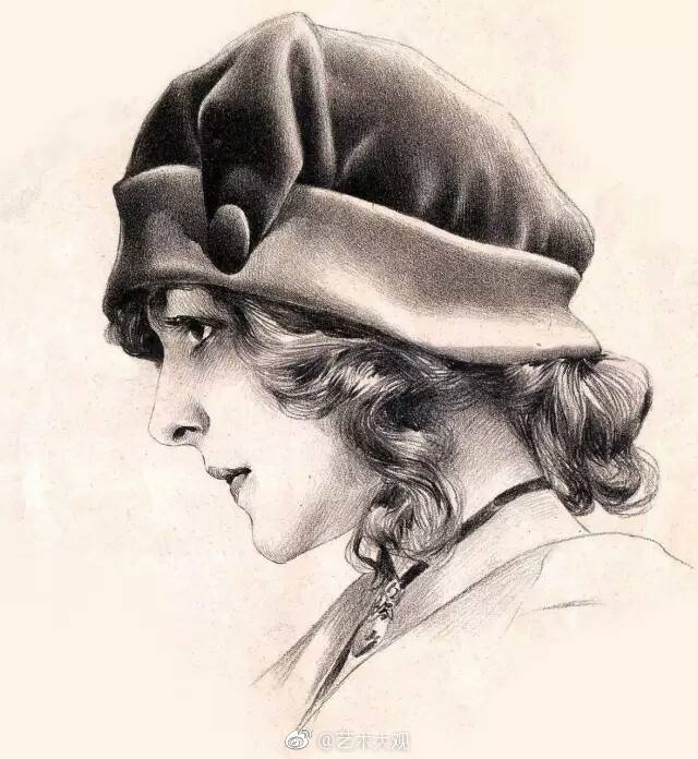 素描唯美肖像图,人物肖像素描高级教学