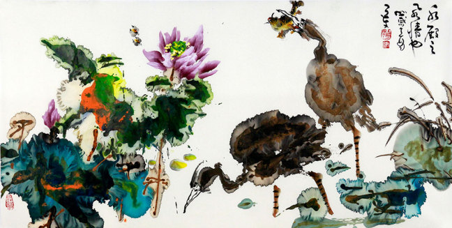 冲墨大师李长文作品,李长文水墨画欣赏