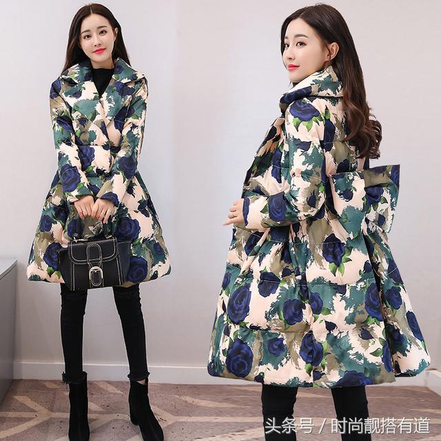 40至50岁女羽绒棉服中长款,中长款羽绒棉服女款爆款2020