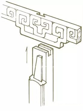 榫卯结构手绘线稿,古代家具手绘线稿