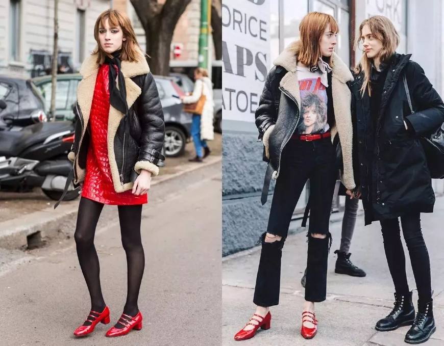 红色靴子鞋怎么搭配衣服女,红色高跟短靴怎么搭配衣服