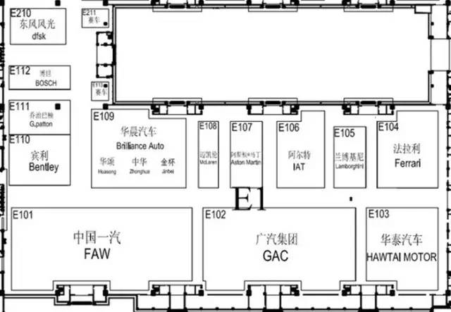 北京车展场馆攻略图,北京车展展厅介绍