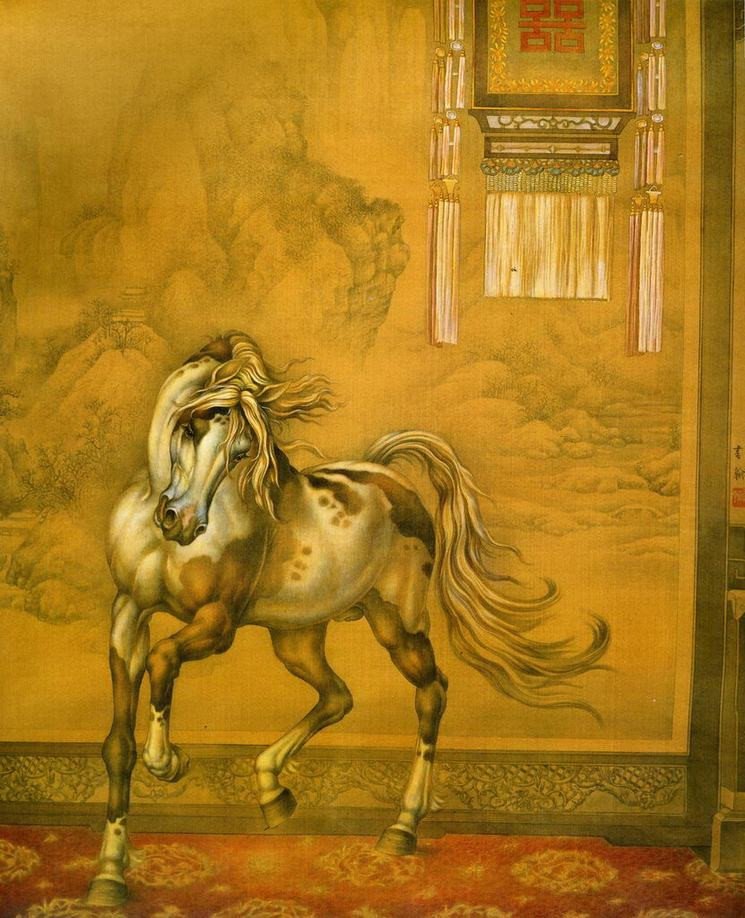 乾隆八骏工笔图,名家写意八骏图大全