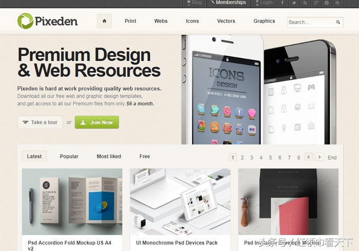 Mark，外国网站Pixeden提供免费简历、名片、包装设计等素材