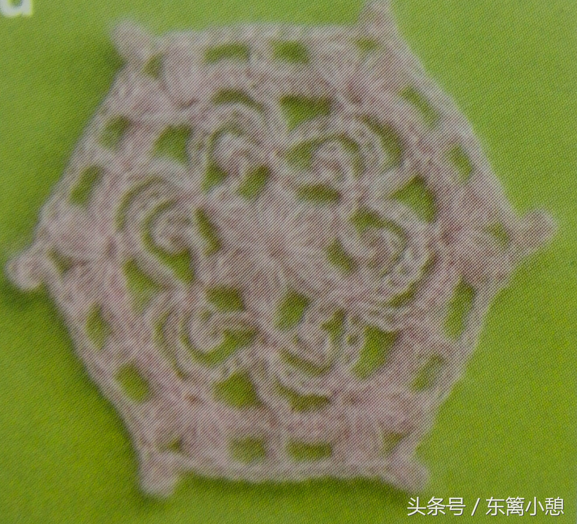 六边形花片钩针图解,钩针三角花样教程