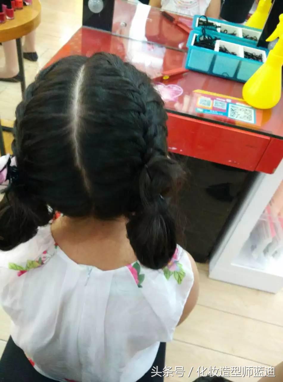 编发教程拉拉队,三股瀑布辫编发步骤图解