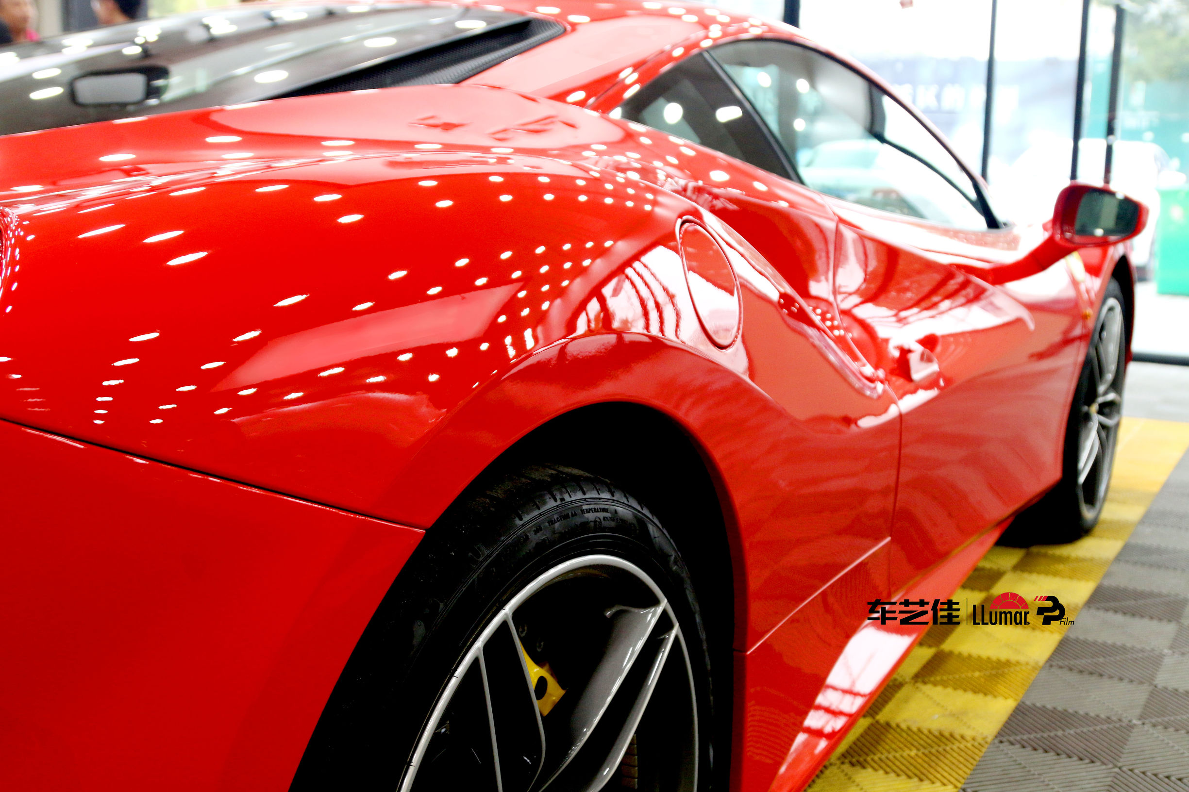 法拉利488车衣推介,法拉利488贴膜冰川蓝