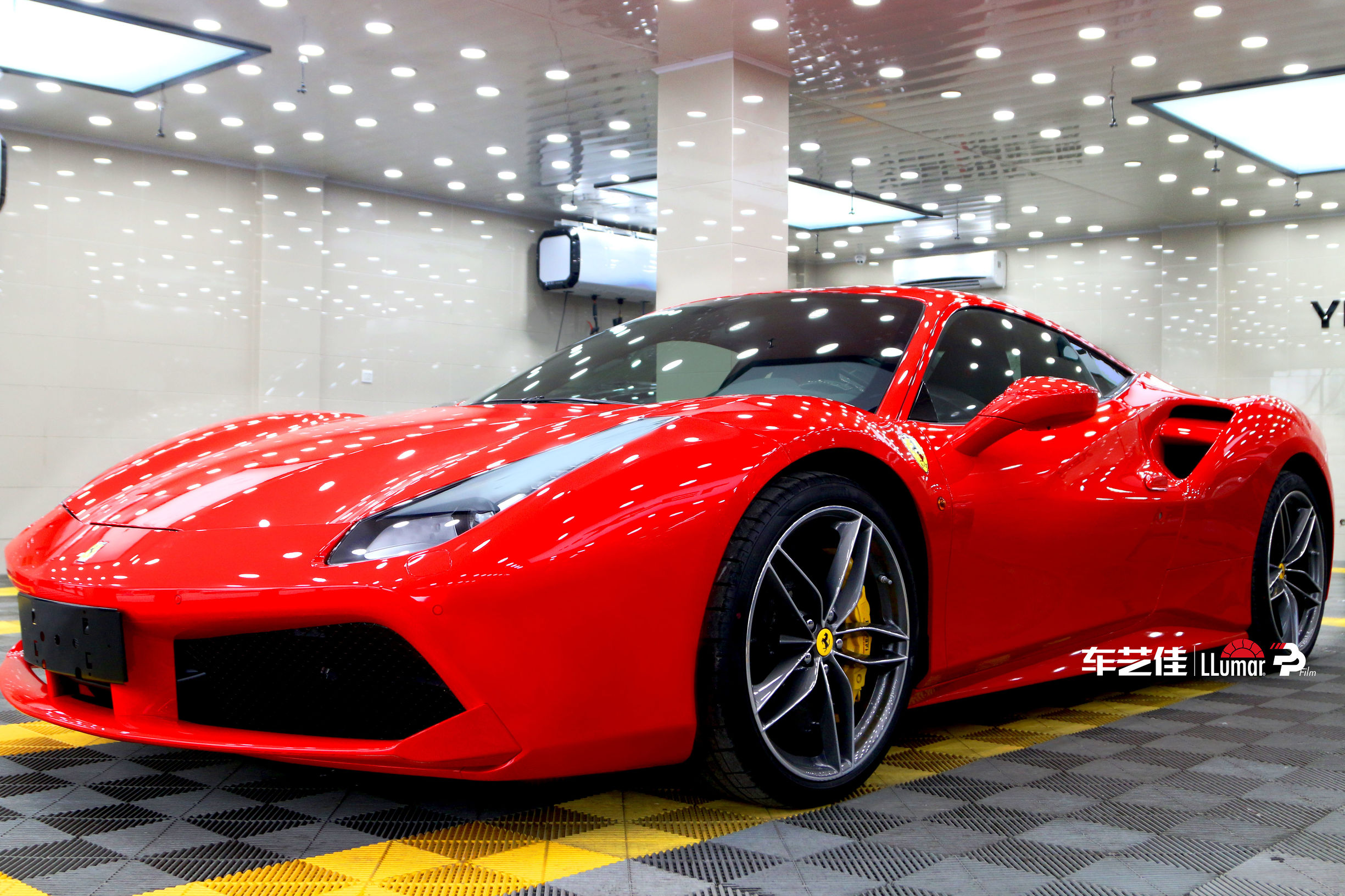 法拉利488车衣推介,法拉利488贴膜冰川蓝