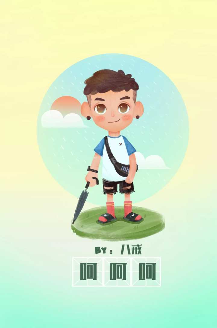 q版婚礼logo头像设计,插画头像手绘婚礼