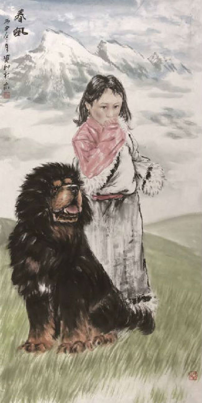 王贵邱国画藏獒欣赏,王贵邱国画精品欣赏