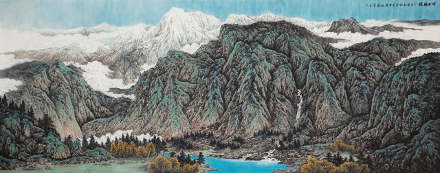 大幅作品画展,四尺整张竖幅参展作品