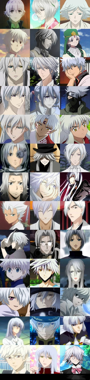 二次元里有哪些银发男神,白发高颜值二次元男