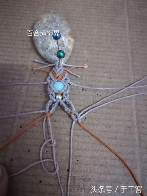 编绳项链背云的编法,宝宝平安扣编绳项链编法