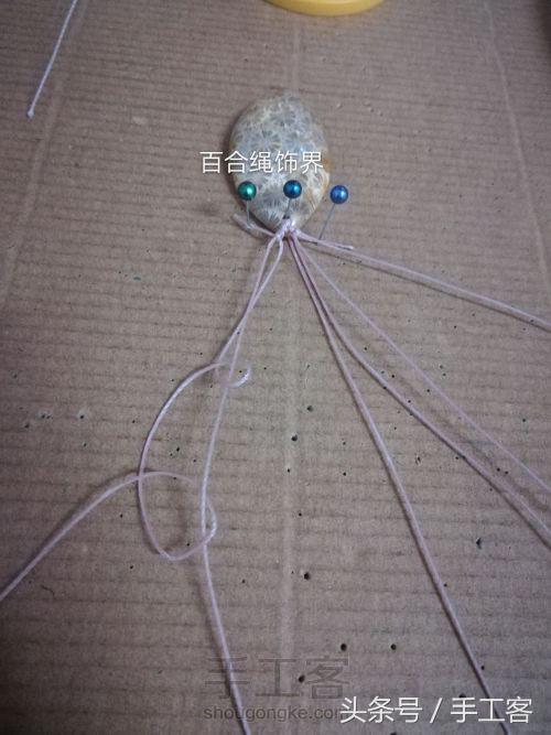 编绳项链背云的编法,宝宝平安扣编绳项链编法