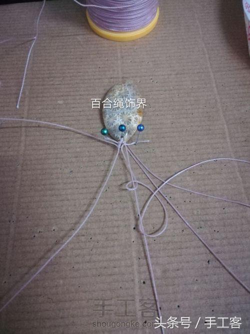 编绳项链背云的编法,宝宝平安扣编绳项链编法