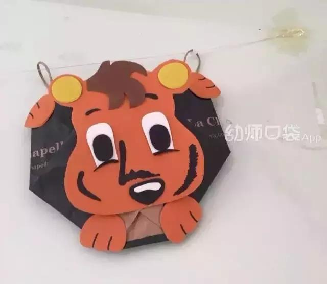 幼儿园废旧纸箱走廊环创吊饰双面,用废旧物品做关于冬天的手工吊饰