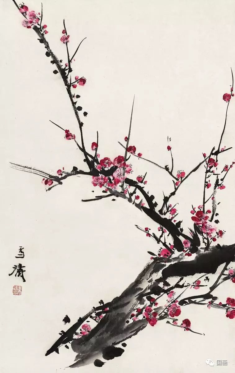 花鸟大师王雪涛画梅,王雪涛花鸟画图片梅花