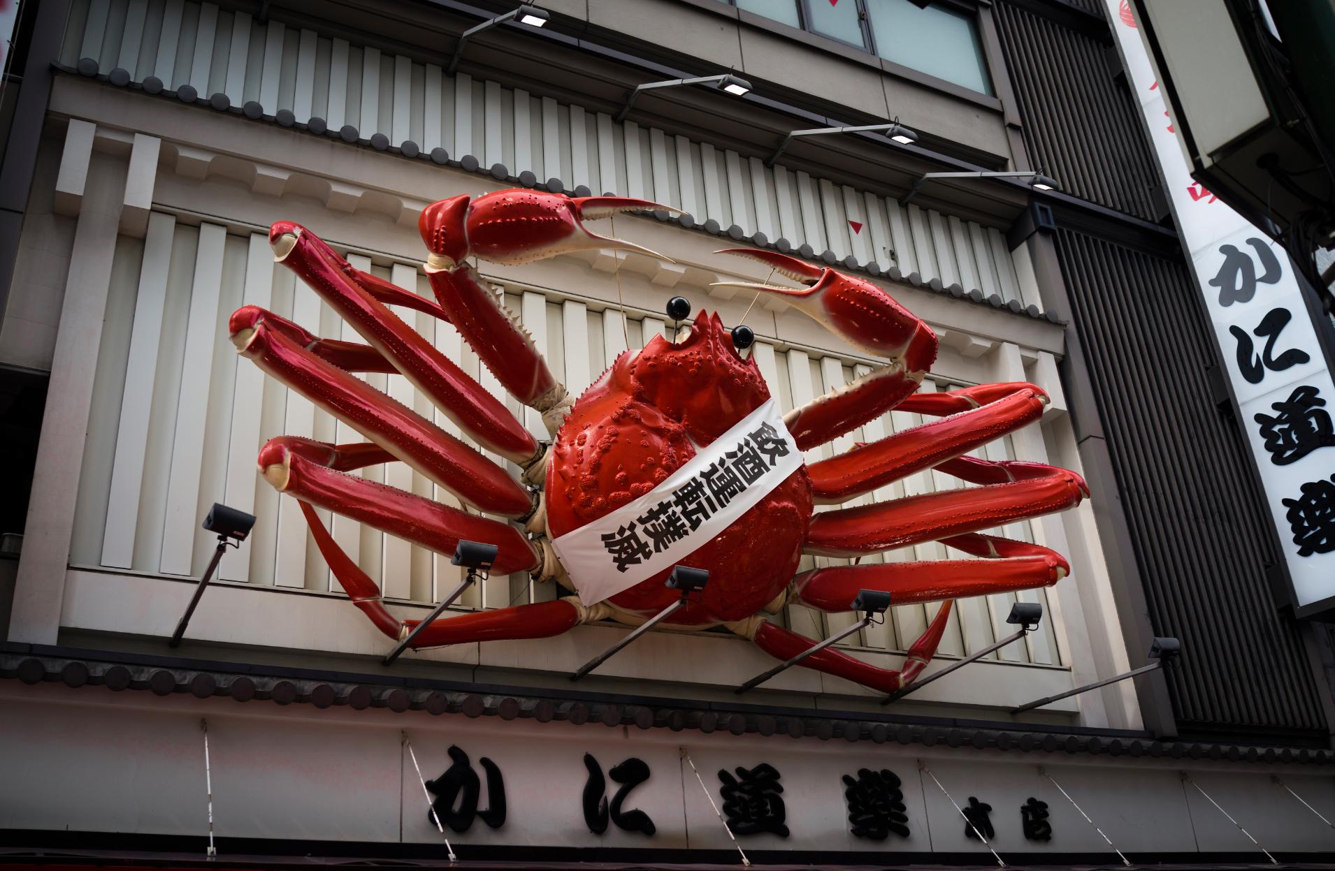 道顿堀的蟹道乐,大阪道顿堀蟹道乐